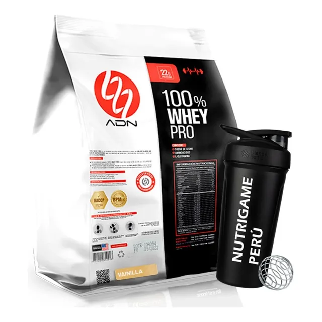100% Whey Pro 5kg Proteina Whey Adn +shaker - Tienda Fisica