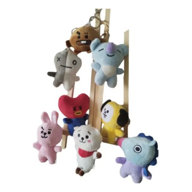 Pack De  Llaveros De Bts21 Llaveros De Peluche