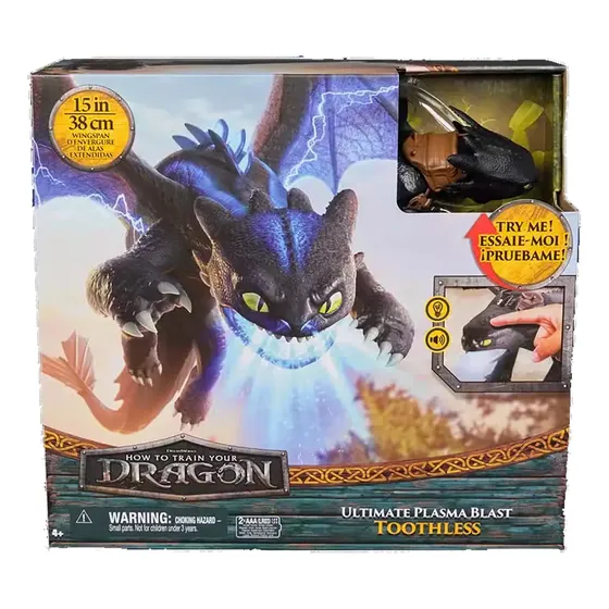Figura Nightfury Chimuelo Dragons Luz Y Sonido Spin Master