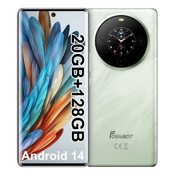 Celular Móvil Fossibot S3 Pro Dual Sim 20gb Ram 128gb Rom Pantalla Amoled Curvada De 6.67 Pantalla Trasera 64mp+2mp+8mp Cámara Ai Android 14 Nfc