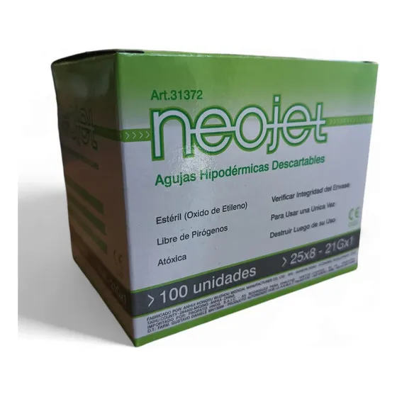 Agujas HiPodérmicas Caja X100 Unidades Todas Las Medidas.
