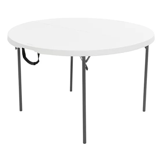 Mesa Redonda Plegable Por La Mitad De 1.22 Lifetime Color Blanco