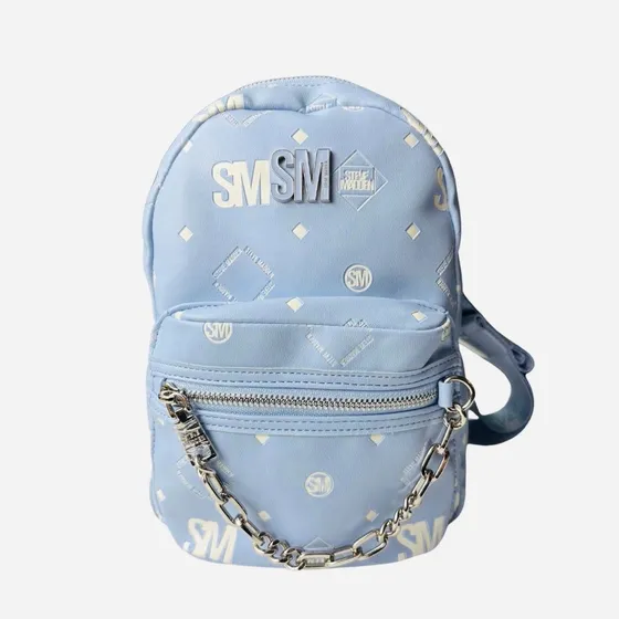 Mochila Steve Mandden Urbana Mujer Azul Suave Color Azul Claro Diseño De La Tela Liso