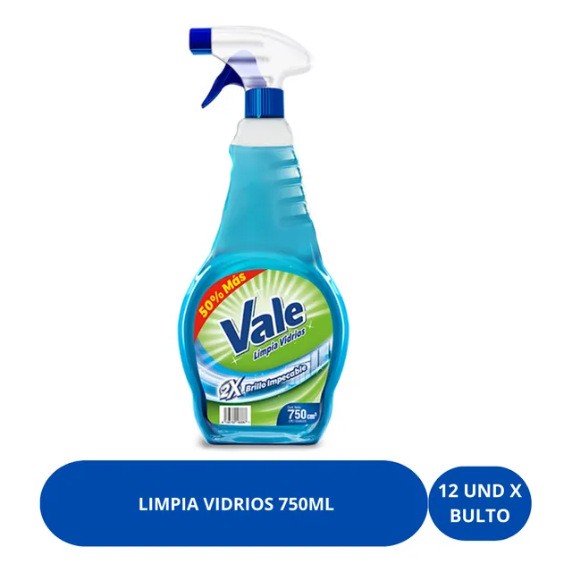 Limpia Vidrios Vale 750 Ml  12 Unid