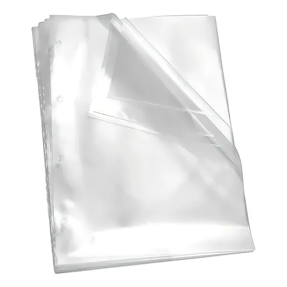 Saco plástico envelope 24x33 0,06 A4 c/4 furos c/100 un
