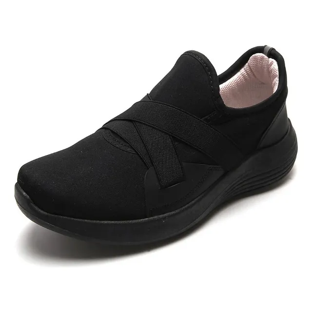 Zapatillas Tenis Moda Para Mujer Negro Tellenzi 3088