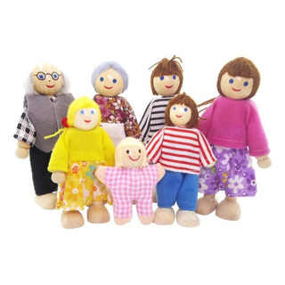 Familiar De De 7 Piezas Con , Papá, Abuelos, Niños, Bebéy Familiar De De 7 Piezas Con , Papá, Abuelos, Niños, Bebéy