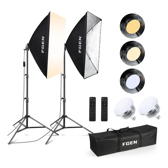 Set Softbox Iluminación Fotográfica Video Luz Studio Fotos