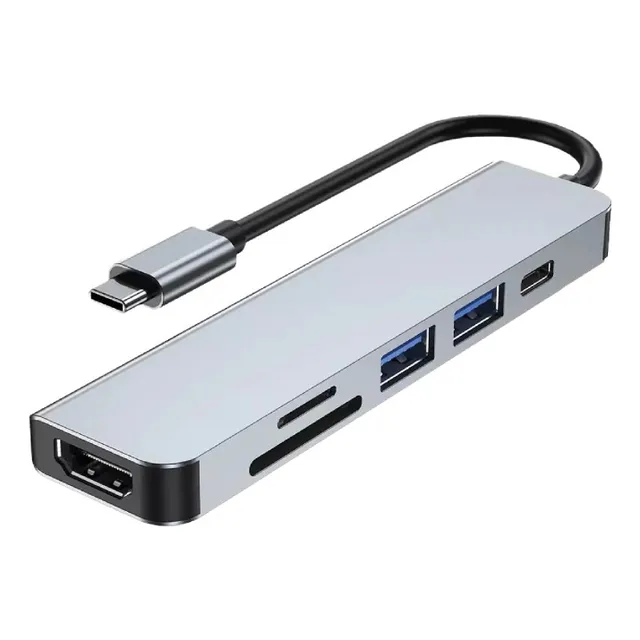 Hub Usb Tipo C 6 En 1 Compatible Steam Deck