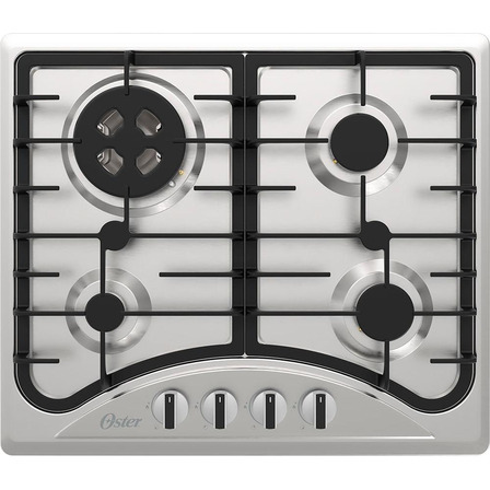 Cooktop A Gás Inox 4 Bocas Oster Semiprofissional Cooktop A Gás Inox 4 Bocas Oster Semiprofissional
