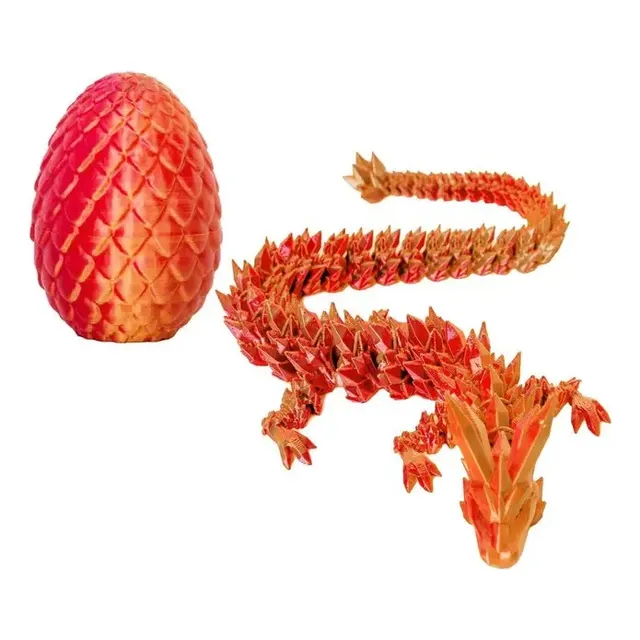 Huevo Dragón De Cristal Impreso En 3d Articulado
