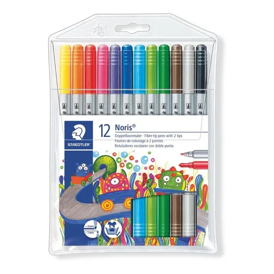 Marcadores Staedtler Doble Punta 12 Colores 