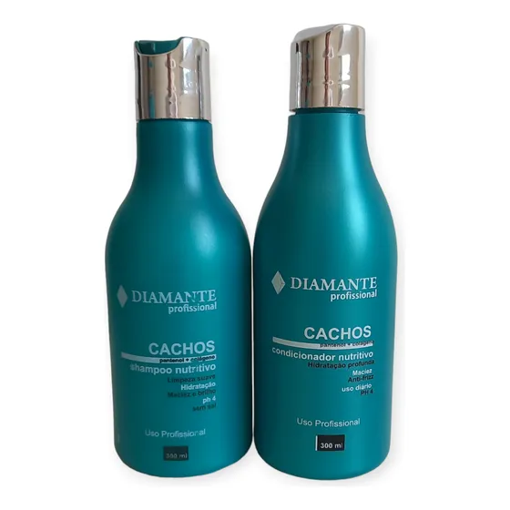 Shampoo E Condicionador Cachos Diamante Profissional 