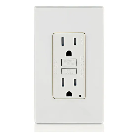 Receptaculo Duplex Icft Fase X Slim 15a/125v. Tr Blanco Gftr