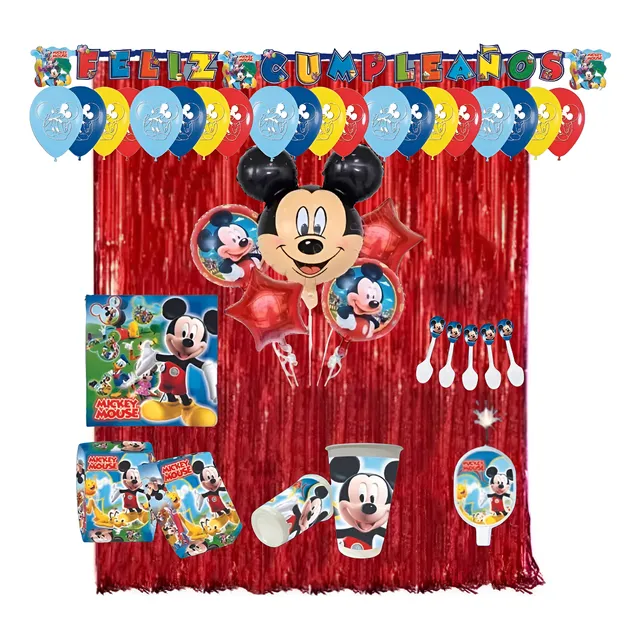 Decoración Completa Temática Mickey Mouse Para Cumpleaños