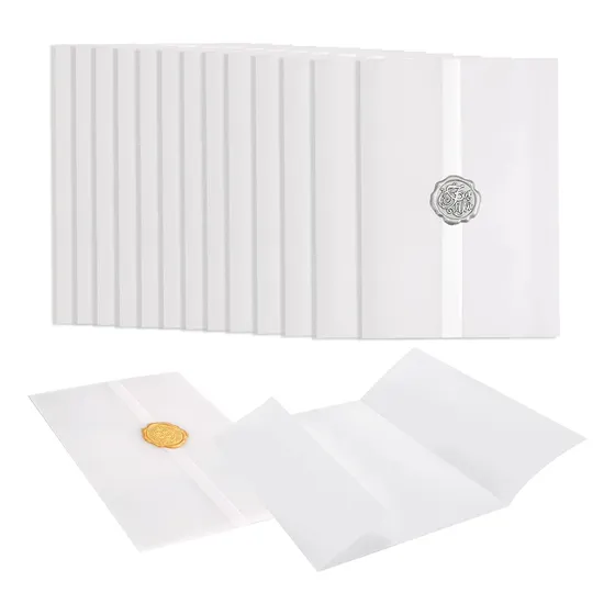 Sobres Transparentes Para Invitaciones, 13x18 Cm, Paquete De