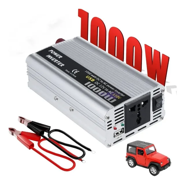 Inversor De Corriente Vehículo Solar 1000w Dc 12v - Ac 110v