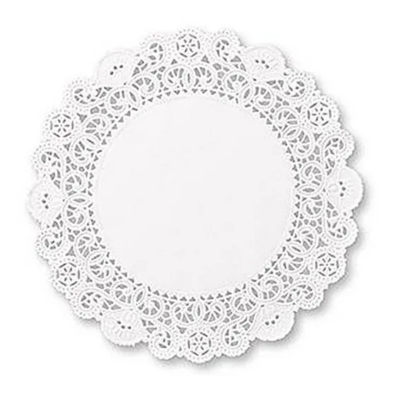 Carpeta O Blonda De Papel Blanca Para Tortas #14 35 Cm