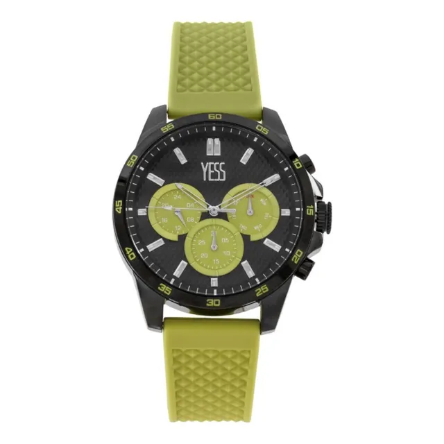 Reloj Yess Hombre Analógico Negro Metal Pulsera