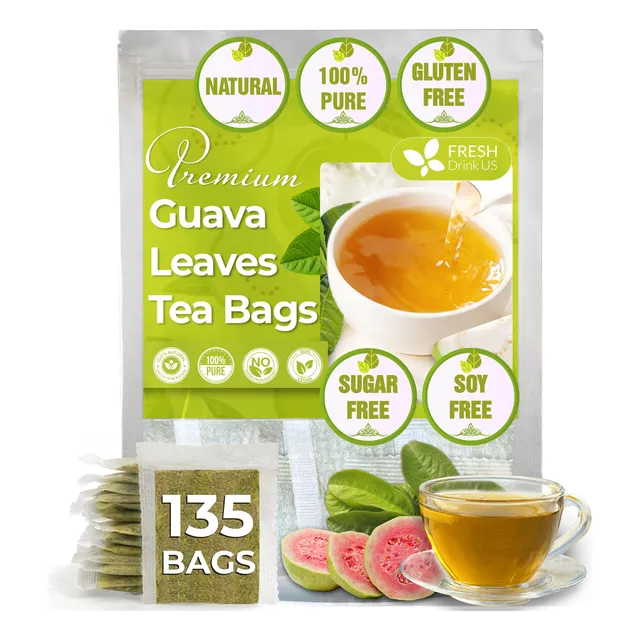 Freshdrinkus, 135 Bolsas De Te De Hoja De Guayaba Premium, S