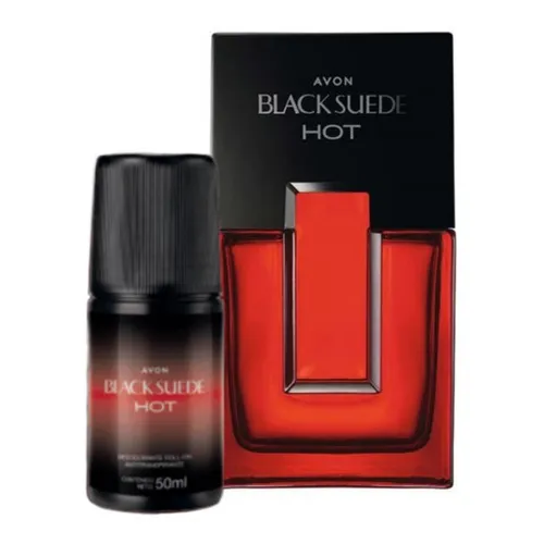 Avon Black Suede Hot Fragancia Hombre Ambarada Amaderada
