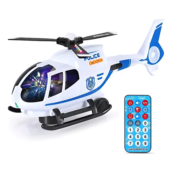 Helicóptero Rescate Electrónico Juguete Con Luces Y Sonido
