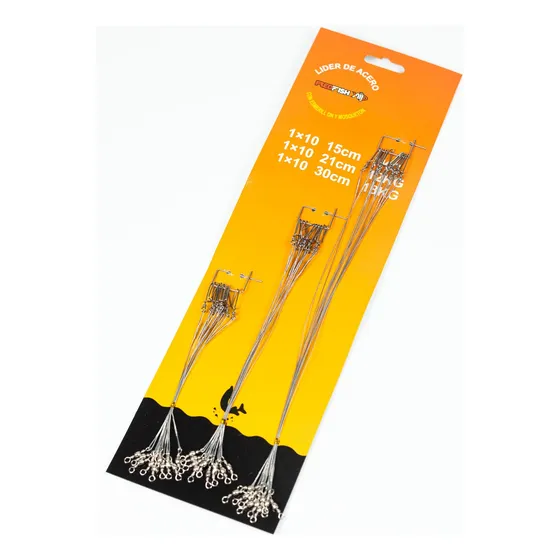 Blister Lider De Acero Pesca Set De 30unidades De 7 A 18kg