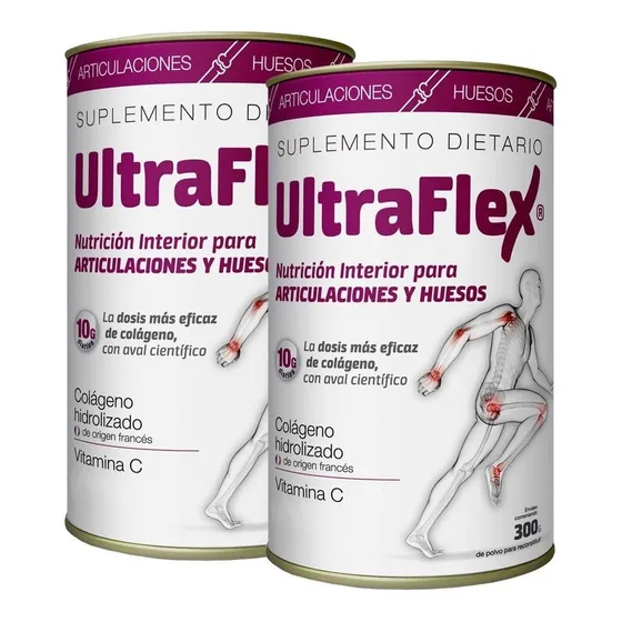 Suplemento Trb Pharma Colágeno Hidrolizado Ultraflex Sabor Limón De 300g combo x2 unidades