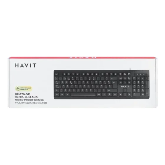 Teclado Havit Kb376 Usb Español Ultra Slim