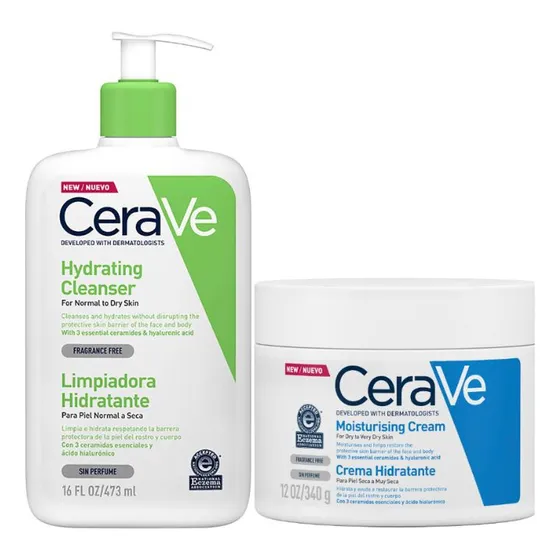 Pack Cerave: Limpiador Hidra. 473ml + Crema Corporal 454ml