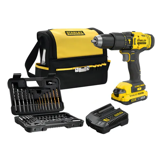 Taladro Percutor Stanley Scd711m1sa 50 Acces Bolso Maletin Color Amarillo