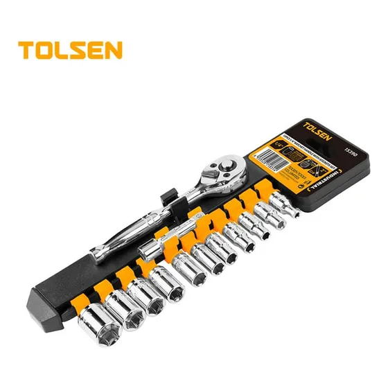 Juego De Dados Y Ratchet  13 Pzas  De 1/4 Tolsen