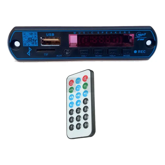 Modulo Receptor De Audio Bluetooth Fm Mp3 Sd Card Unoelectro