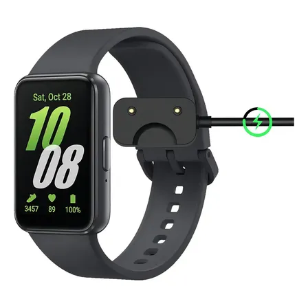 Dock Carregador Usb Tipo C Para Samsung Galaxy Fit 3 R390 Tipo C | Preto