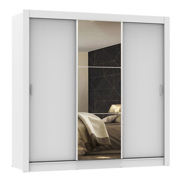 Guarda Roupa Casal Madesa Mônaco 3 Portas Correr Espelho Cor Branco 1093d81e Guarda Roupa Casal Madesa Mônaco 3 Portas Correr Espelho Cor Branco 1093d81e