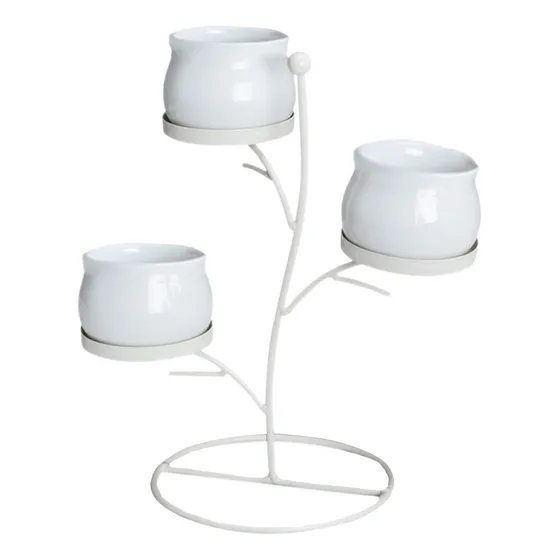 Kit De Estantería Con Soporte Para Macetas De Hierro Forjado