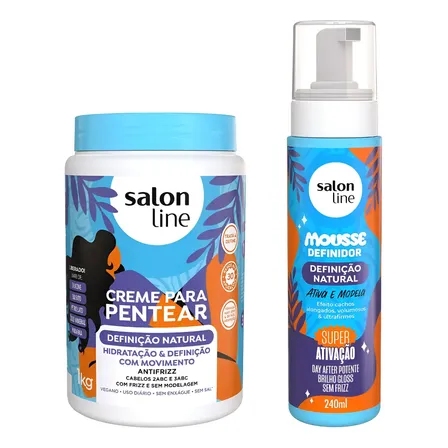Kit Definição Natural Com Mousse E Creme Para Pentear