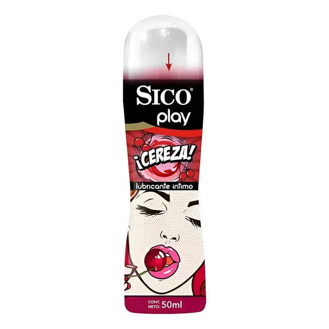 Lubricante Íntimo Sico Play Sabor Cereza 50ml
