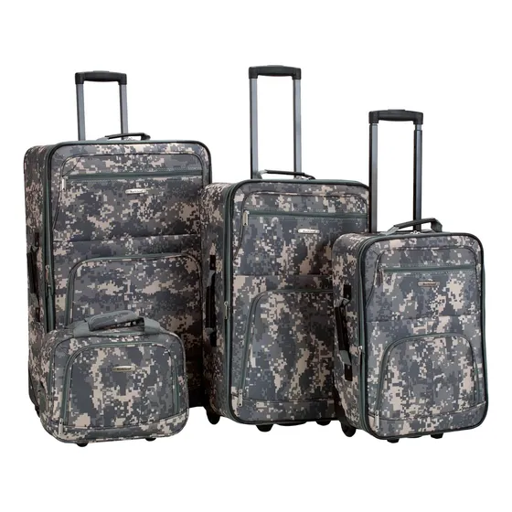 Juego De Maletas Expandibles Rockland, 4 Piezas, Acu Camo