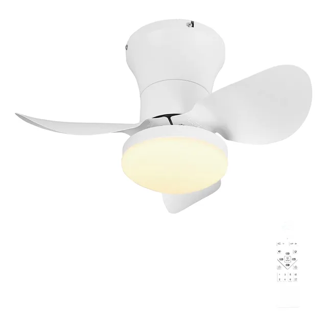 Ventilador Reversible Lampara Led Techos Bajos +app +control