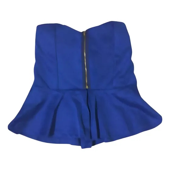 Blusas Para Dama Salvaje Tipo Corset Peplum Escote Corazon.