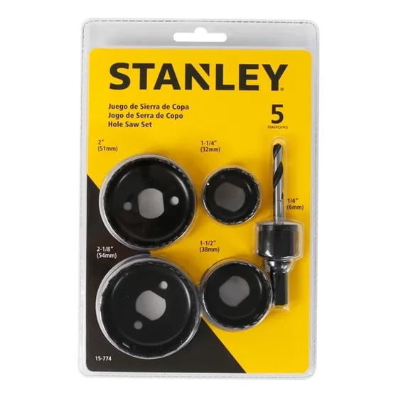 Sierra Copa Para Madera Jgo X 5 Pzas Stanley 15-774