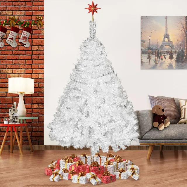 Arbol De Navidad Naviplastic De Colores Pino Navideño 1.60 M Color Blanco