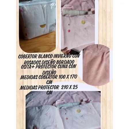 Set Cuna Cobertor + Protector NiñaInvierno PolarCasaideas