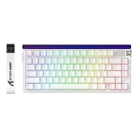 Teclado Mecánico Gamer Attack Shark R85he Usb White Lines