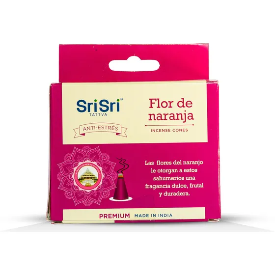 Incienso Cono Flor De Naranja - Anti Estrés - Srisri Tattva