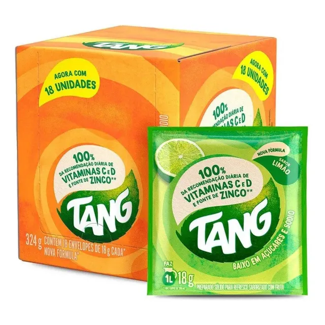 Refresco Em Pó Tang Limão Display Com 18 Unidades De 18g