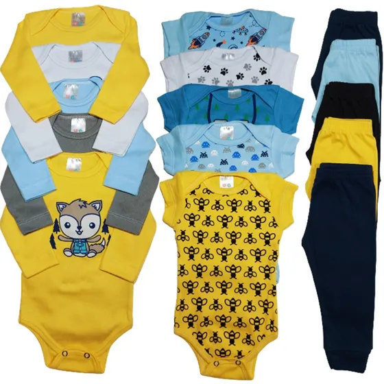 Presente Chá Bebê Kit 15 Peças Bore + Calça Envio 24 Horas