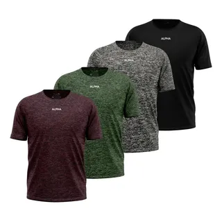 Usealpha Kit 4 Camisetas Dry Essential Alpha Masculina