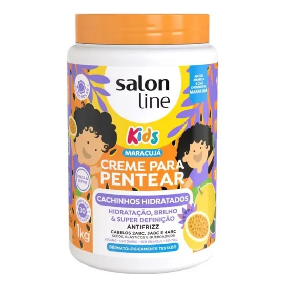Salon Line Cachinhos Hidratados Kids Creme Para Pentear 1kg